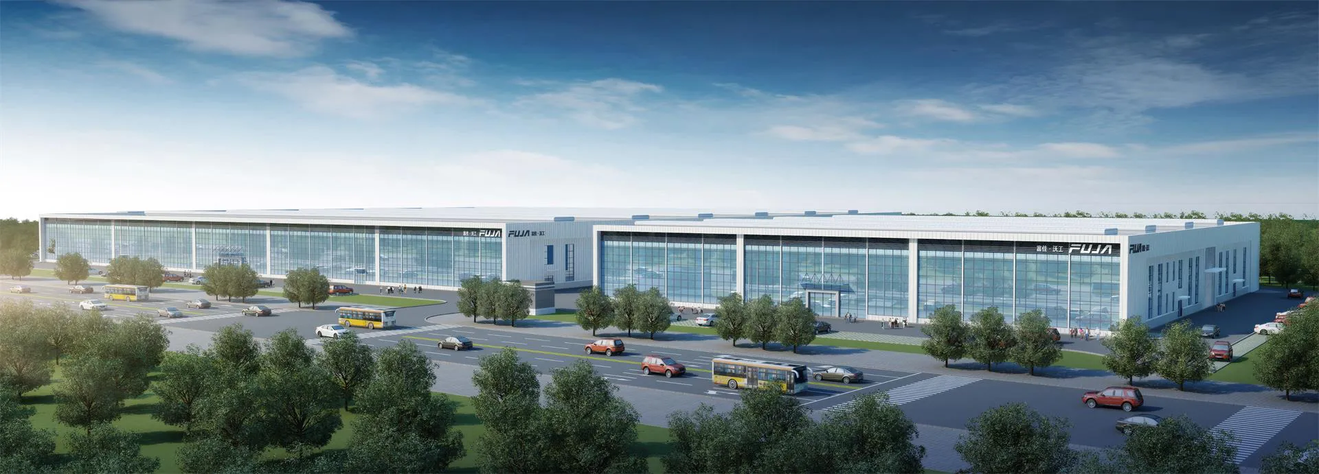 Aerial view of the FUJIA smart agricultural machinery manufacturing base